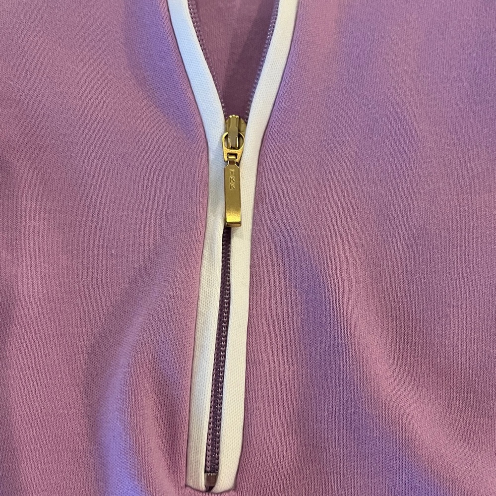 Masters Golf Magnolia Lane Collection Lavender Half-Zip with White Trim - Picture 3 of 4